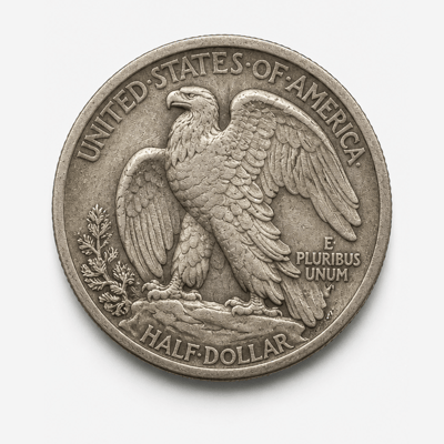 1921 Walking Liberty Half Dollar reverse