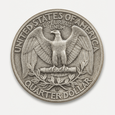 1932-D Washington Quarter reverse