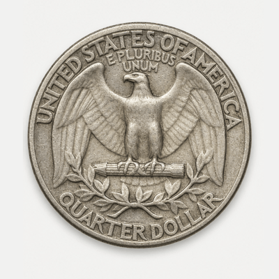 1937 Doubled Die Obverse Washington Quarter reverse