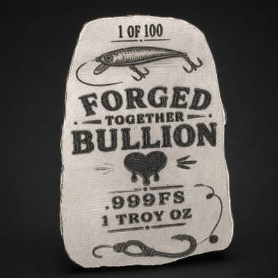 FTB 3D Colorized Bass 1 oz .999 Fine Silver Art Bar Limited Mintage - additional view