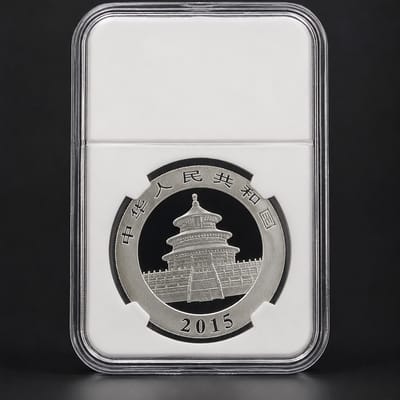 2015 China Silver Panda 10 Yuan 1 oz .999 Silver Coin Display Holder - additional view