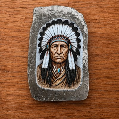The Chief 1 oz .999 Fine Silver Art Bar FTB Limited Mintage 100