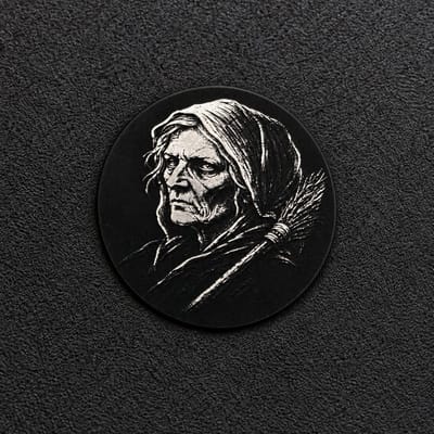 FTB Dark Legends Pesta 2g .999 Fine Silver Round Plague Witch Art