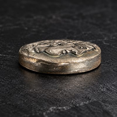 1 oz .999 Silver Athenian Owl Tetradrachm Tribute Round Hand Poured FTB - additional view