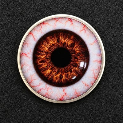 FTB Halloween 2026 Brown Eyeball 1/2 Ozt .999 Fine Silver Art Round