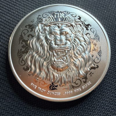 2022 Roaring Lion Truth Series Silver 5 oz BU Coin .9999 (In Capsule)