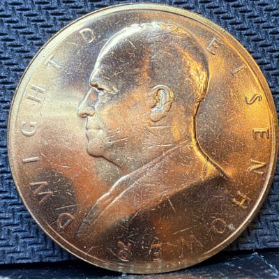 1953 Dwight D. Eisenhower Inauguration Commemorative Bronze Coin Medal US MINT