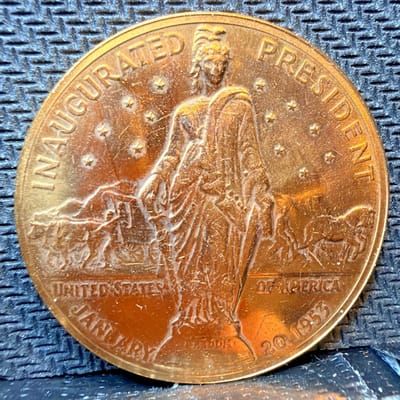 1953 Dwight D. Eisenhower Inauguration Commemorative Bronze Coin Medal US MINT - additional view