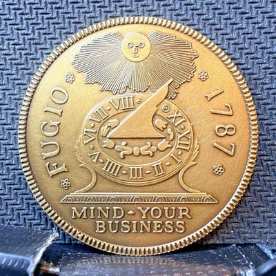 1787 Fugio Large Copper Cent  Exonumia Fantasy Token Pristine Condition 00899