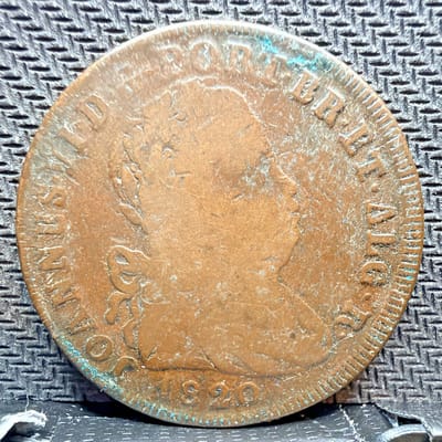 1820 PORTUGAL 40 REIS PATACO LARGE BUST 00906 - additional view