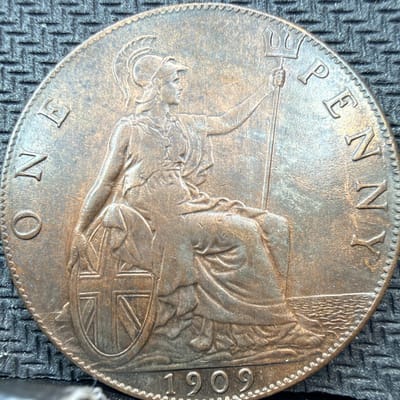 Great Britain 1909 Penny 1d High Tide Variant VF 00907 - additional view