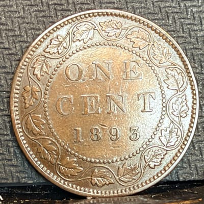 1893 CANADA PENNY CENT UNCOMMON HIGH QUALITY COIN 00908BB2