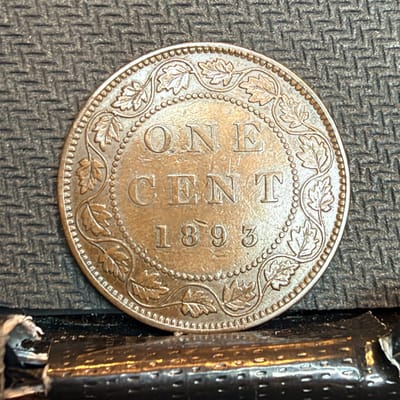 1893 CANADA PENNY CENT UNCOMMON HIGH QUALITY COIN 00908BB2 - additional view