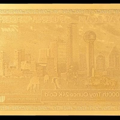 2025 Dallas, TX Texas Gold Notes 1/1000th Oz BU - additional view