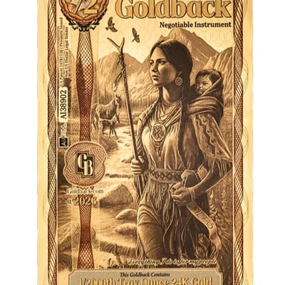 Idaho 1/2 Goldbacks 2026 Gold Polymer Note