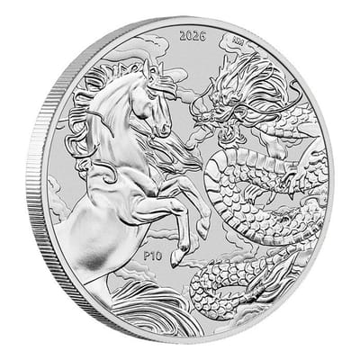 2026 1oz Australia Chinese Myths and Legends - Dragon and Horse Silver BU Coin - additional view
