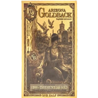 2025 Arizona 1/2 GoldBack *ALPHA SERIES* Fractional Gold Note #2