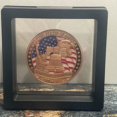2026 USA 250th Anniversary Colorized 1 oz .999 Copper Round in Floating Frame - additional view