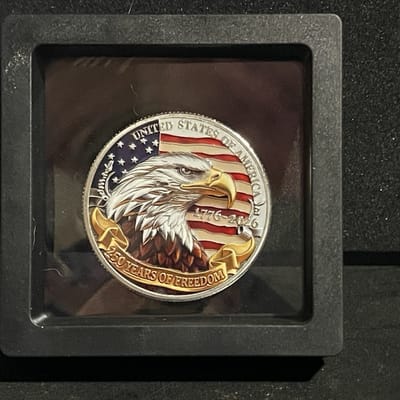 2026 USA 250 Yrs of Freedom Commemorative Coin Medal 1776-2026 In Floating Frame - additional view