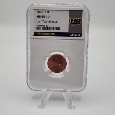 2025-D 1c NGC MS65 RD Penny - Last Year of Issue