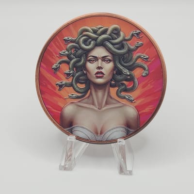 Medusa's Gaze 5oz Copper Colorized Round