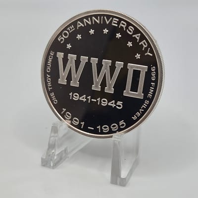 WWII Pearl Harbor 1oz .999 Silver Round - additional view
