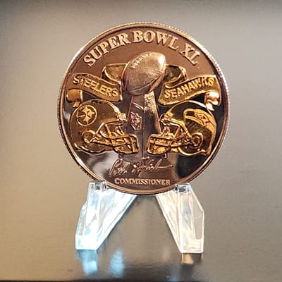 2006 Super Bowl XL Official 1 oz .999 Silver Round