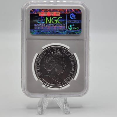2014 NGC MS70 Isle of Man Angel 1oz .999 Silver - additional view