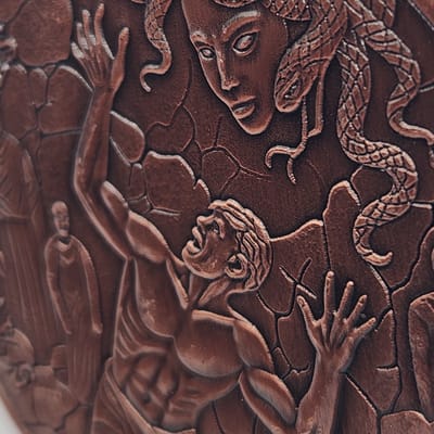 Medusa's Gaze 5oz Copper Colorized Round - additional view