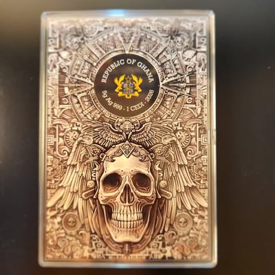 Aztec Los Muertos 5g Silver Art Foil .999 - additional view