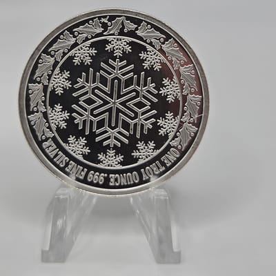 Merry Christmas 1oz .999 Silver Round - additional view
