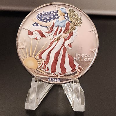 1992 ASE Colorized 1oz .999 Silver