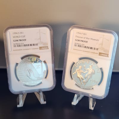 Matching Slab Label Error - 2 Silver Commems