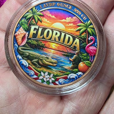 LOT: 4.5OZ. .999 Copper.  4 x 1oz FLORIDA + more 