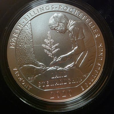 2020 5oz Silver ATB Uncirculated.  Vermont