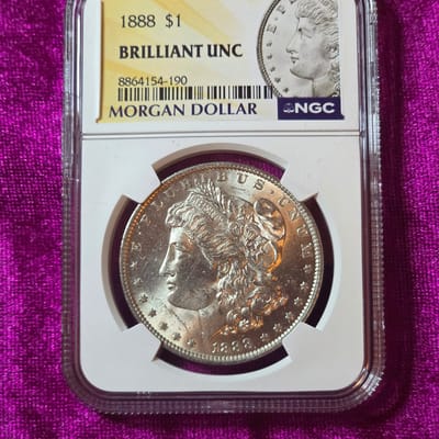 1888 $1 Morgan NGC BRILLIANT UNCIRCULATED