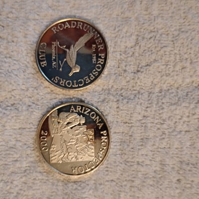 2 Arizona Roadrunner Prospector 1 oz Silver .999fs