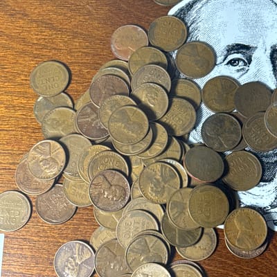 Bags of 100 wheat pennies
