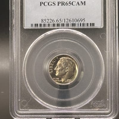1951 Roosevelt dime PCGS pr65 cam