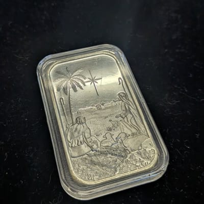 Vintage Silvertowne Shepherds Nativity Bar - 1 oz - additional view