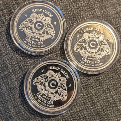 Three Chive America 250th Birthday Silver Rounds - additional view