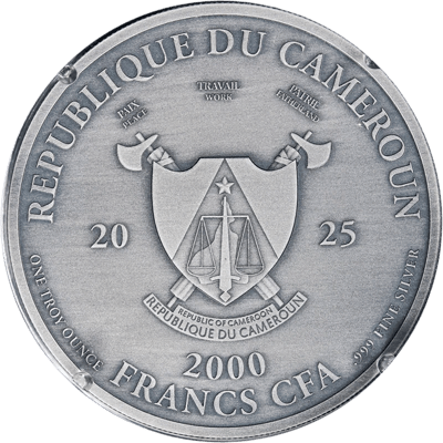 2025 Cameroon 1 Ounce Silver 2000 Francs Embrace  - additional view