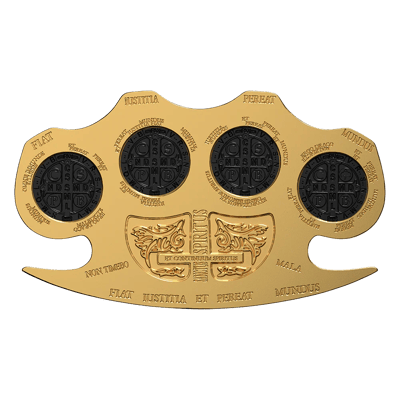 2025 Samoa 2 oz Silver Holy Knuckles gold Gilded - additional view
