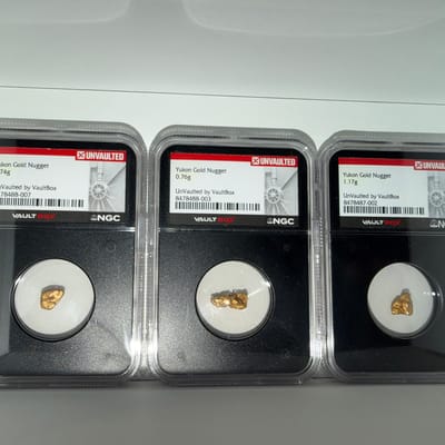 Yukon Gold Nuggets 2.67g Vault box 3 slab pk