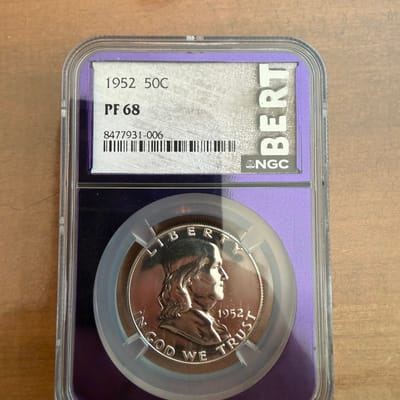 1952 Franklin Half Dollar 50C PF68 