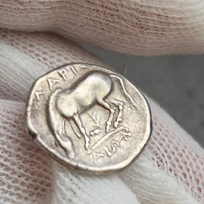 Thessaly, Larissa AR Silver Drachm 365-356 BC - additional view