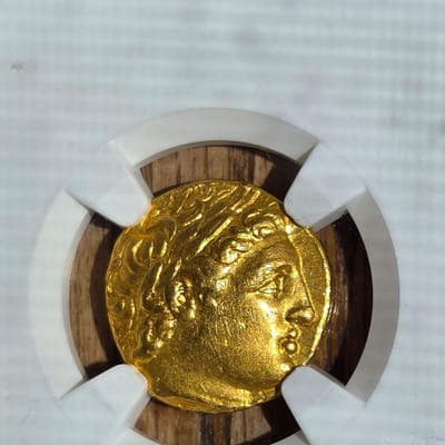 Gold AV Stater Phillip II Ancient Greece XF Beauty - additional view