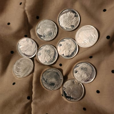 10 - 1/10oz Silver Indian Head Buffalo Rounds