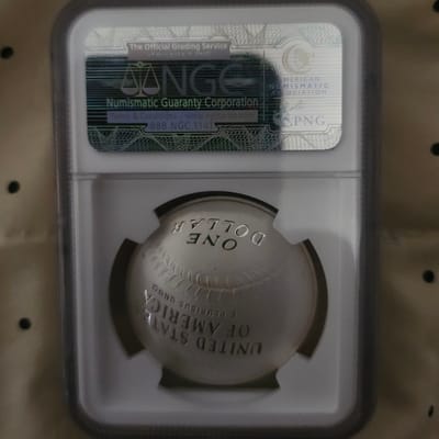 2014 P Baseball HOF PF69 UC Silver Dollar - additional view