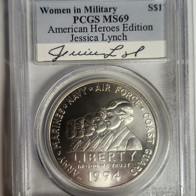 1994 Women In the Military PCGS Jessica Lynch Sign